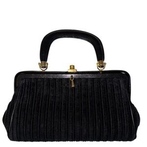 Vintage Velvet Corduroy Top Handle Lady Bag